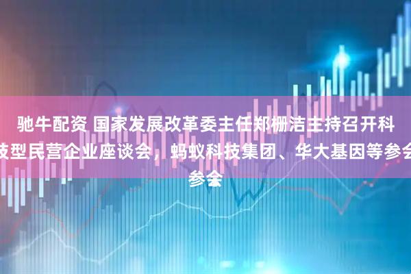 驰牛配资 国家发展改革委主任郑栅洁主持召开科技型民营企业座谈会，蚂蚁科技集团、华大基因等参会