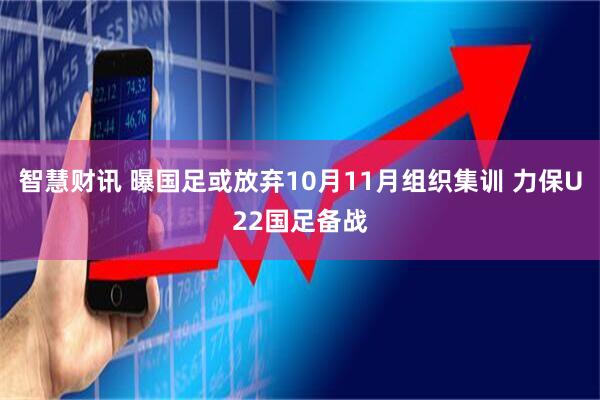 智慧财讯 曝国足或放弃10月11月组织集训 力保U22国足备战